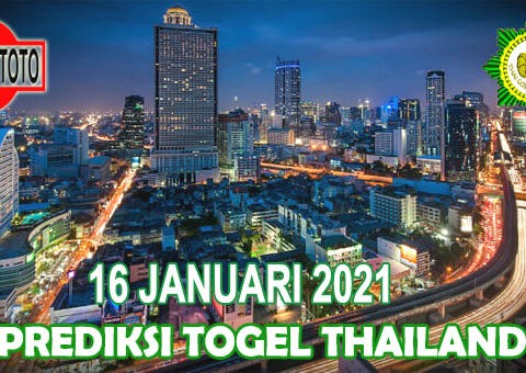 Prediksi Togel Thailand Hari Ini 16 Januari 2021